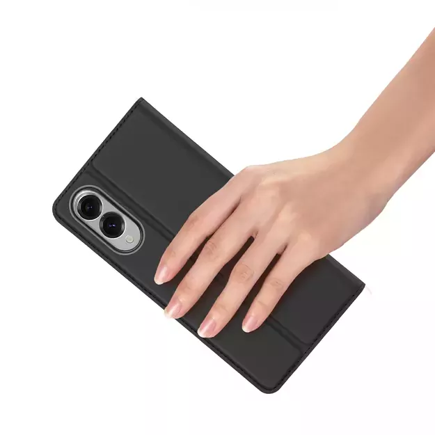 Dux Ducis Skin Pro Case for Samsung Galaxy S25 Edge with Flip and Card Slot - Black 6