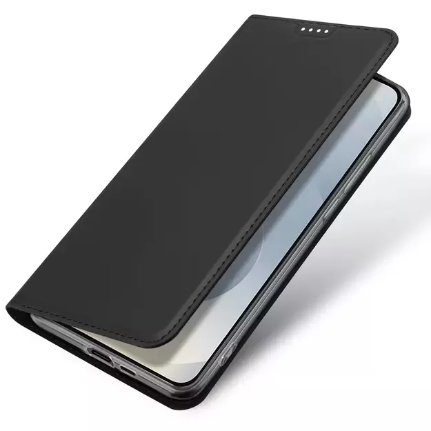 Dux Ducis Skin Pro Case for Samsung Galaxy S25 Edge with Flip and Card Slot - Black 3
