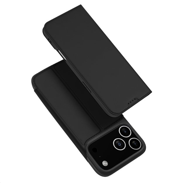 Dux Ducis Skin Pro Case for iPhone 17 Pro with Flip and Card Slot - Black