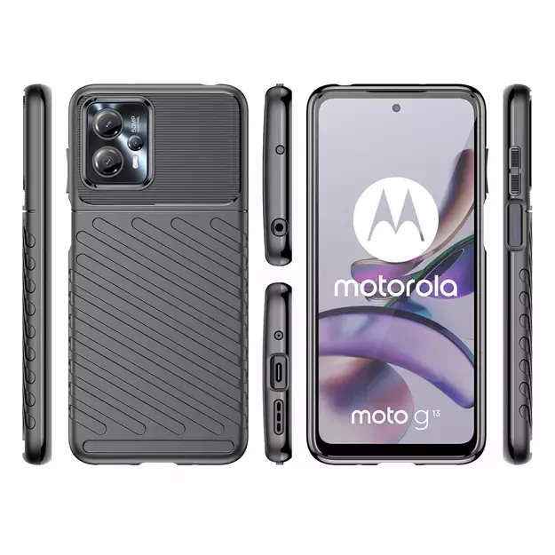 Thunder Case case for Motorola Moto G13 silicone armor case black 1