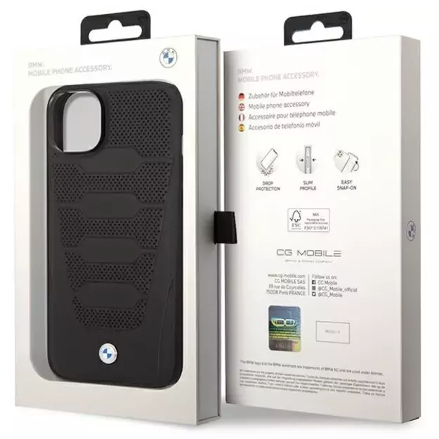Case BMW BMHCP14S22RPSK iPhone 14 6.1&quot  black/black Leather Seats Pattern 7