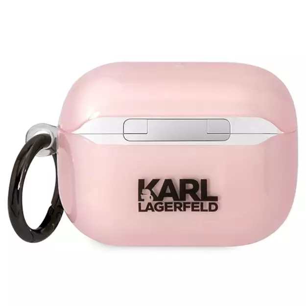 Karl Lagerfeld KLAPHNCHTCP Airpods Pro cover pink/pink Ikonik Choupette 1