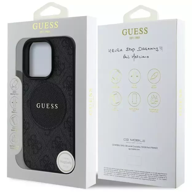 Guess 4G Circle Classic Logo MagSafe case for iPhone 16 Pro - black 7