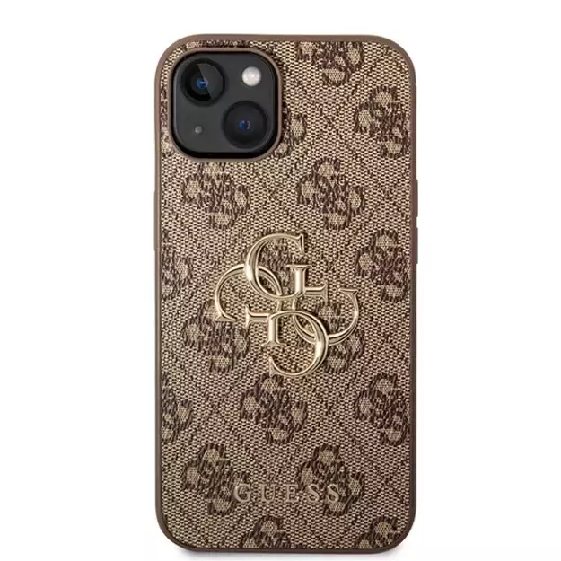 Guess GUHCP15S4GMGBR iPhone 15 6.1&quot  brown/brown hardcase 4G Big Metal Logo 9
