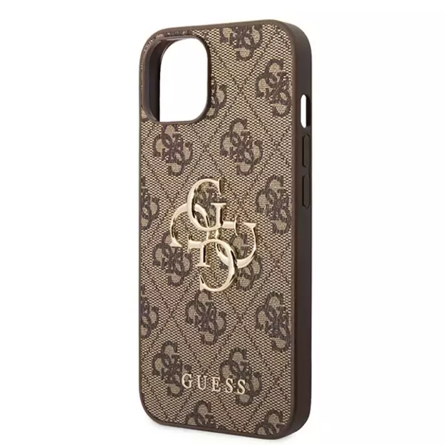Guess GUHCP15S4GMGBR iPhone 15 6.1&quot  brown/brown hardcase 4G Big Metal Logo 12
