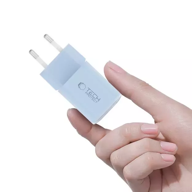 Tech-Protect NCM33W 2-port PD33W/QC3.0 wall charger - blue 4