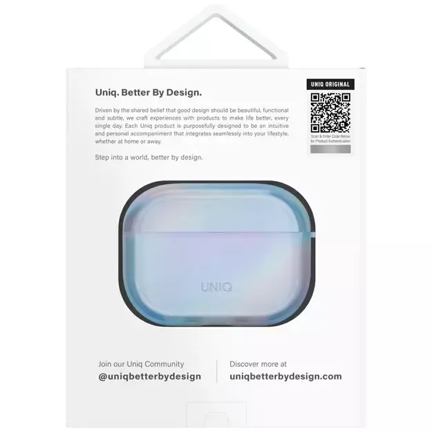 Uniq Iridescia case for AirPods Pro 2 Hang Case - holo blue 4