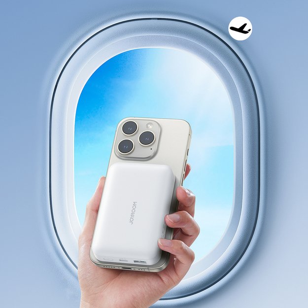 Powerbank Joyroom JR-W020 20W 10000mAh MagSafe + USB-C - USB-C cable 0.25m - white 10