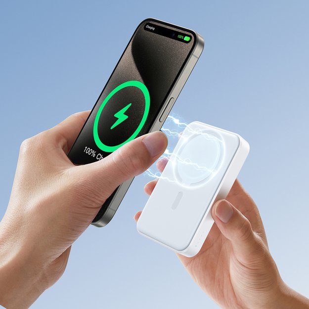 Powerbank Joyroom JR-W020 20W 10000mAh MagSafe + USB-C - USB-C cable 0.25m - white 9