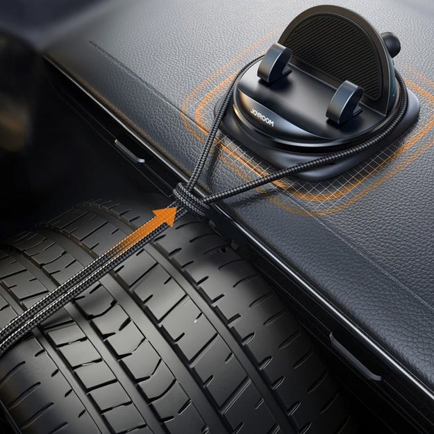 Joyroom JR-ZS354 phone holder with suction cup for car, office, home - black 9