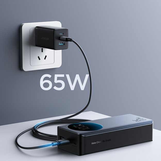 Joyroom 30000mAh 65W power bank with digital display (JR-PBF05) - black 7