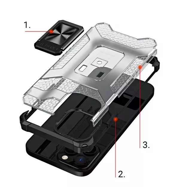 Crystal Ring Case Kickstand Tough Rugged Cover for iPhone 13 Pro black 13