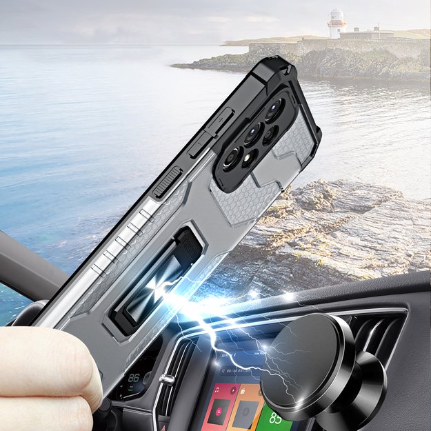 Crystal Ring Case Kickstand Tough Rugged Cover for Samsung Galaxy A72 4G blue 3