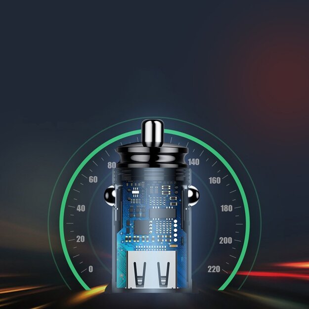 Baseus Circular PPS smart car charger with USB Quick Charge 4.0 QC 4.0 and USB-C PD 3.0 SCP ports black (CCALL-YS01) 8