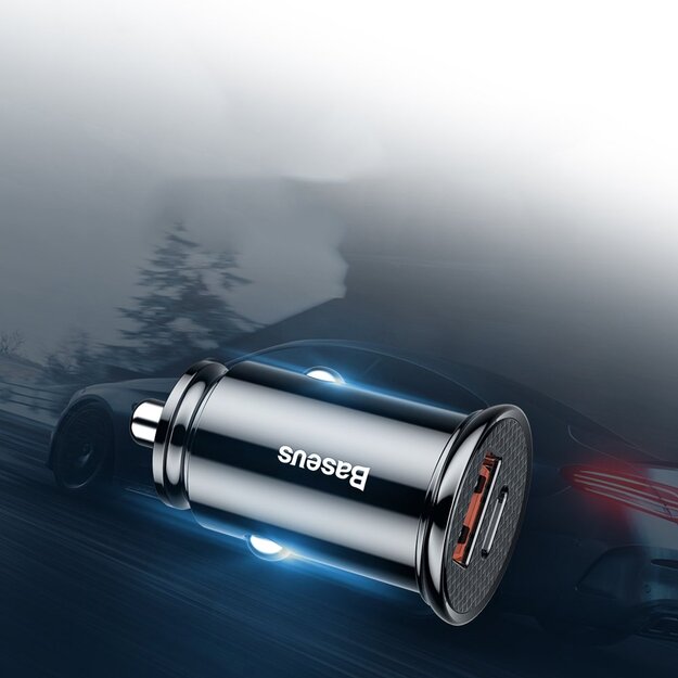 Baseus Circular PPS smart car charger with USB Quick Charge 4.0 QC 4.0 and USB-C PD 3.0 SCP ports black (CCALL-YS01) 6