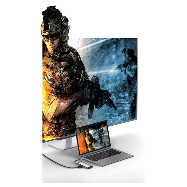 Baseus Metal Gleam 6-in-1 USB-C - USB-C PD 100W HUB 1x HDMI 4K 30Hz 3x USB-A 3.2 1x RJ45 - gray 13