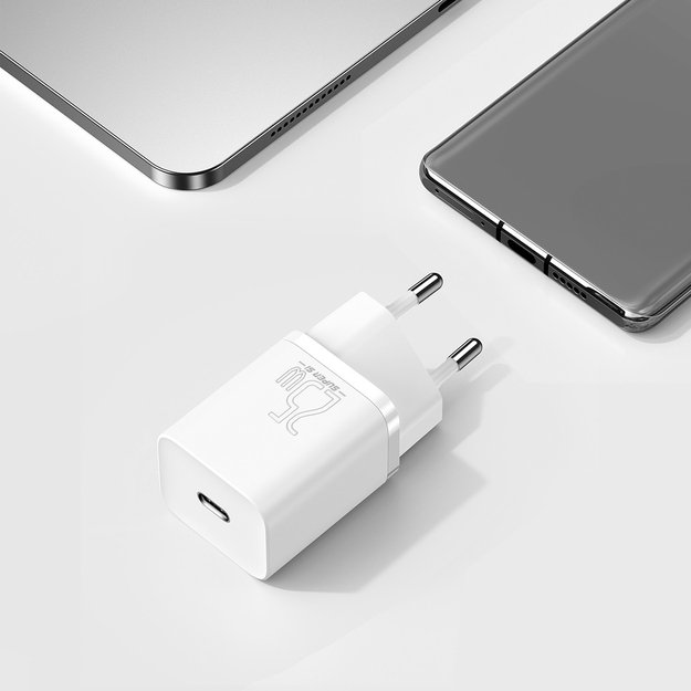 Baseus Si USB-C 25W 3A fast charger with USB-C / USB-C 1m cable - white 9