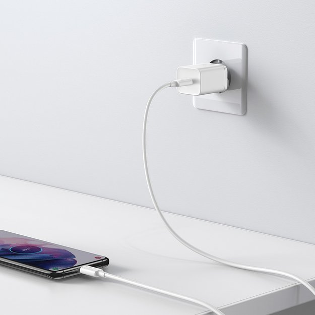 Baseus Si USB-C 25W 3A fast charger with USB-C / USB-C 1m cable - white 8