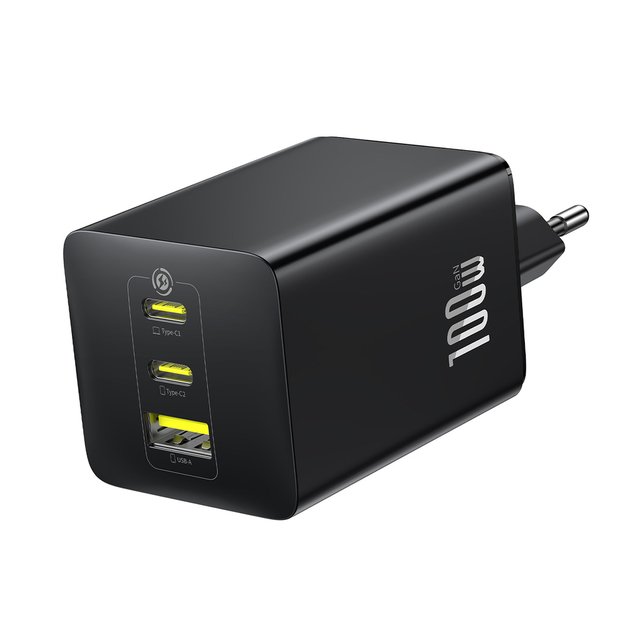 Baseus EnerFill FE11 100W Wall Charger 2 x USB-C + USB-A - Black 2