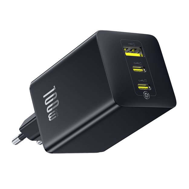 Baseus EnerFill FE11 100W Wall Charger 2 x USB-C + USB-A - Black 1