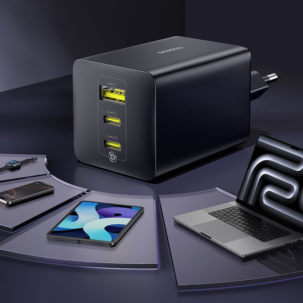 Baseus EnerFill FE11 100W Wall Charger 2 x USB-C + USB-A - Black 7