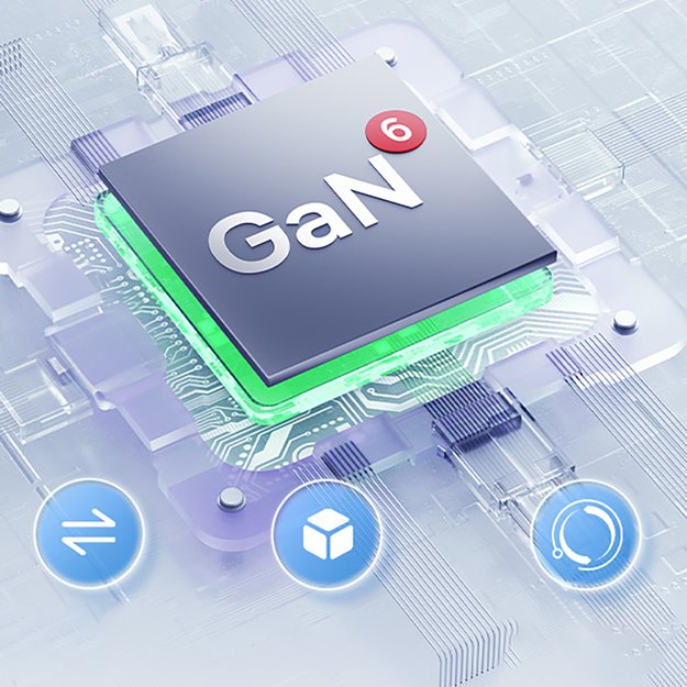 Baseus GaN6 Pro Charger 65W 2 x USB-C 2 x USB-A with Black USB-C Cable 100W 1m - White 13