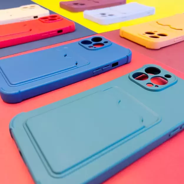 Card Armor Case Pouch Cover for Xiaomi Redmi Note 10 / Redmi Note 10S Card Wallet Silicone Armor Cover Air Bag Red 16