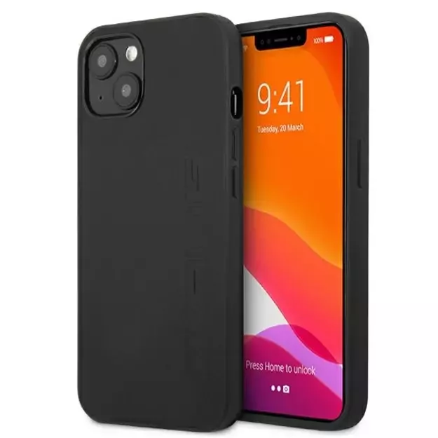 AMG AMHCP13SDOLBK iPhone 13 mini 5,4  czarny/black hardcase Leather Hot Stamped