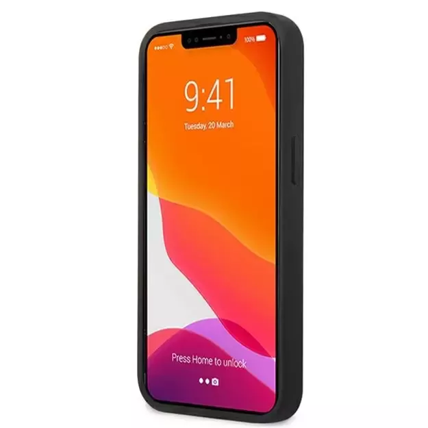 AMG AMHCP13SDOLBK iPhone 13 mini 5,4  czarny/black hardcase Leather Hot Stamped 11