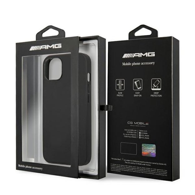 AMG AMHCP13SDOLBK iPhone 13 mini 5,4  czarny/black hardcase Leather Hot Stamped 7