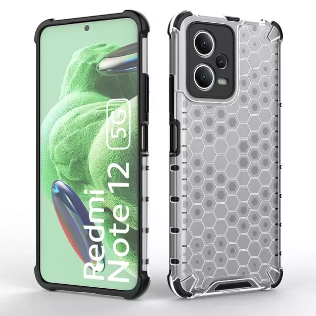 Honeycomb case for Xiaomi Redmi Note 12 5G / Poco X5 5G armored hybrid cover black 7