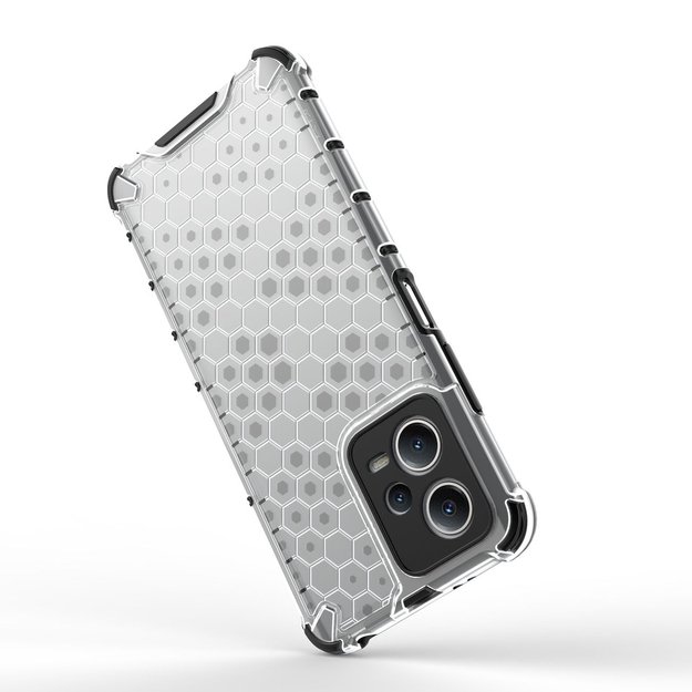 Honeycomb case for Xiaomi Redmi Note 12 5G / Poco X5 5G armored hybrid cover black 1