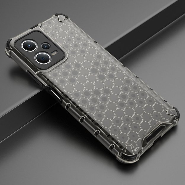 Honeycomb case for Xiaomi Redmi Note 12 5G / Poco X5 5G armored hybrid cover black 3