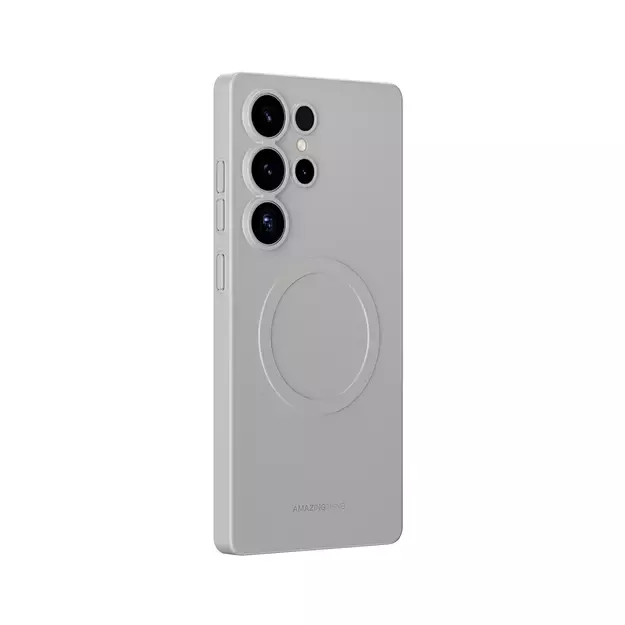AmazingThing Minimal Air Case with Magnetic Ring for Samsung Galaxy S25 Ultra - Gray