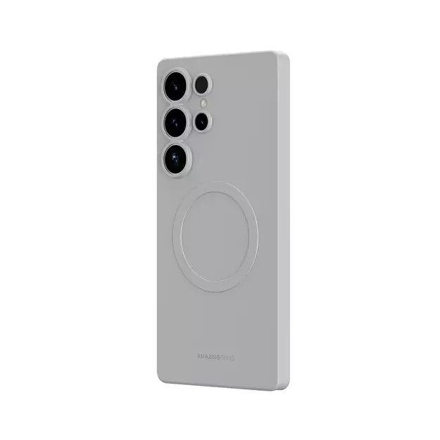 AmazingThing Minimal Air Case with Magnetic Ring for Samsung Galaxy S25 Ultra - Gray 2