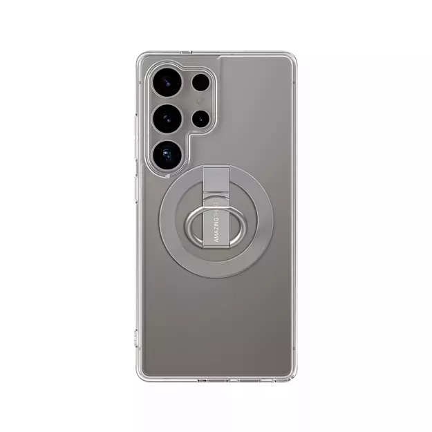 AmazingThing Minimal Mag Case with Magnetic Ring and Magnetic Ring for Samsung Galaxy S25 Ultra - Transparent 6