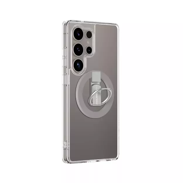 AmazingThing Minimal Mag Case with Magnetic Ring and Magnetic Ring for Samsung Galaxy S25 Ultra - Transparent 5