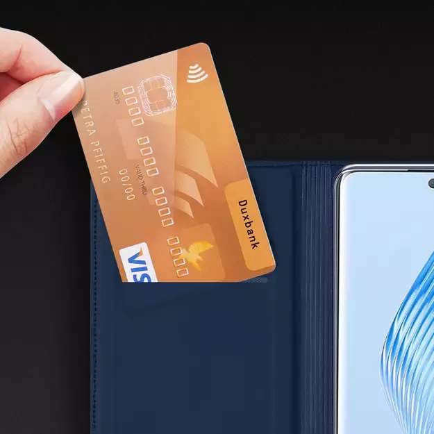 Dux Ducis Skin Pro Case for Honor Magic5 Flip Card Wallet Stand Blue 14