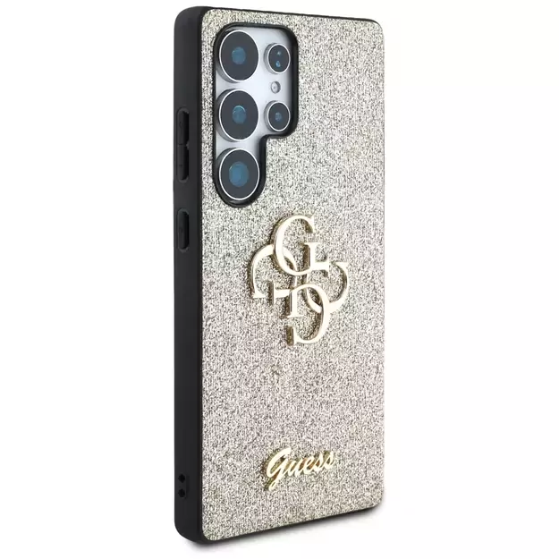 Guess Fixed Glitter Big 4G Metal Logo case for Samsung Galaxy S25 Ultra gold 3
