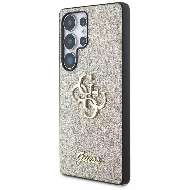 Guess Fixed Glitter Big 4G Metal Logo case for Samsung Galaxy S25 Ultra gold 1