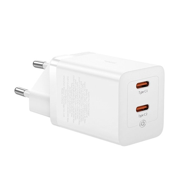Baseus GaN5 Pro 40W 2xUSB-C Wall Charger - White 3