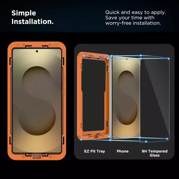 Tech-Protect Quick Set+ Tempered Glass for Samsung Galaxy S25 Ultra - Transparent 2