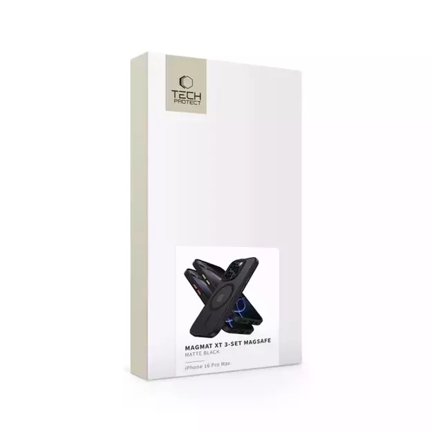 Tech-Protect MagMat Magsafe 3-set iPhone 16 Pro Max Case - Matte Black 4