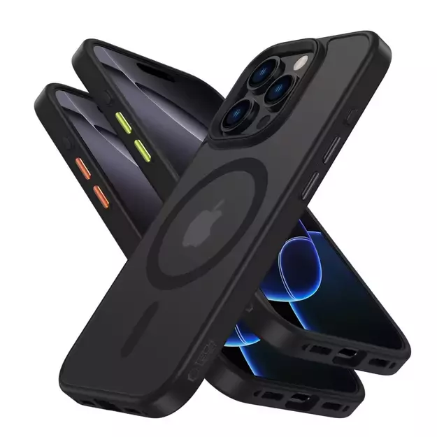 Tech-Protect MagMat Magsafe 3-set iPhone 16 Pro Max Case - Matte Black 1