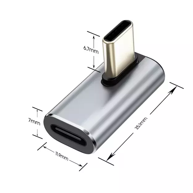 Tech-Protect Ultraboost AA03 USB-C Angled Adapter - Gray 1