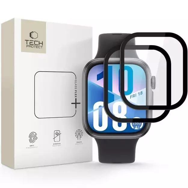 Tech-Protect Glass Flex+ 2-pack hybrid glass for Huawei Watch Fit 4 - black