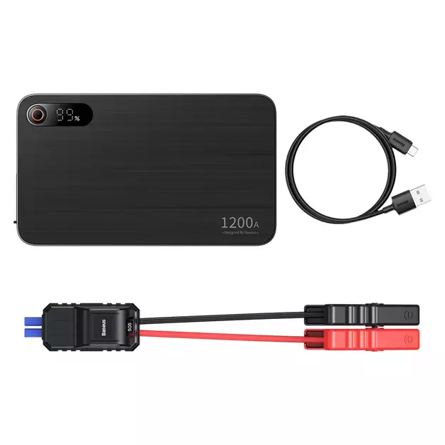 Jump Starter Power Bank for Car 1200A Baseus Super Energy Pro+ - Black 12