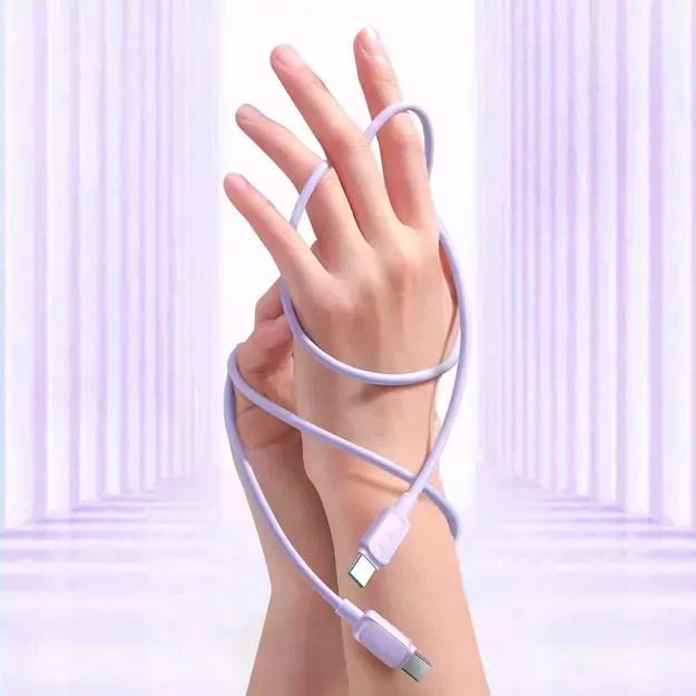 Joyroom Multi-Color Series A14 USB-C / USB-C 100W Cable 1.2m - Purple 16