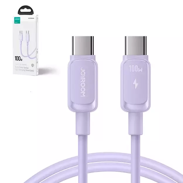 Joyroom Multi-Color Series A14 USB-C / USB-C 100W Cable 1.2m - Purple 7
