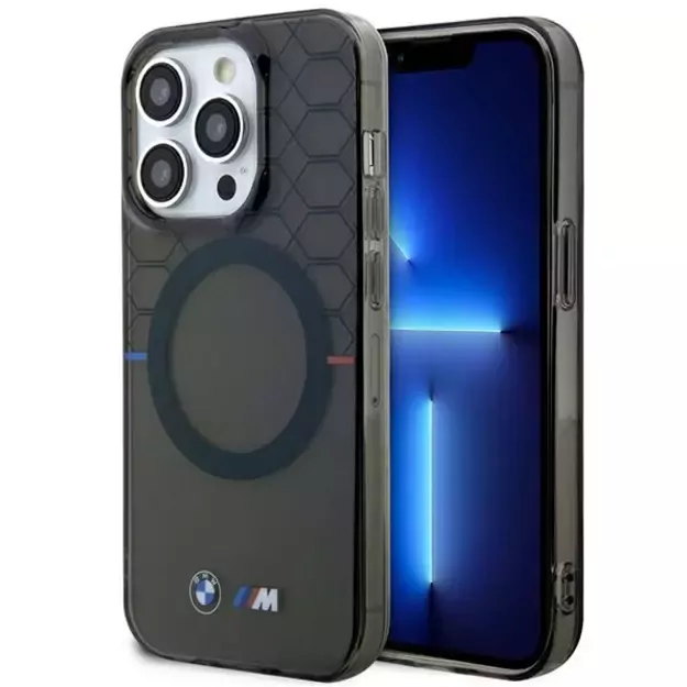Case BMW BMHMP14LHGPK iPhone 14 Pro 6.1&quot  Grey/Grey Pattern MagSafe